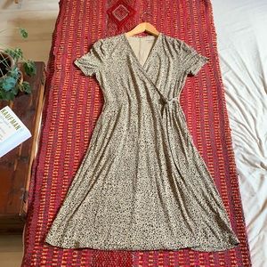 Faux wrap tshirt dress